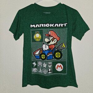 Mariokart Green Tee Shirt Boys Youth Large Super Mario Bros